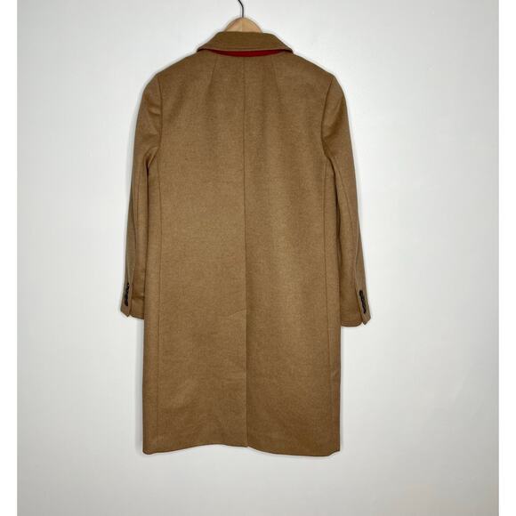 J. Crew Double Breasted Italian Wool Cashmere Coat Jacket Womens 2P Brown - Picture 11 of 13